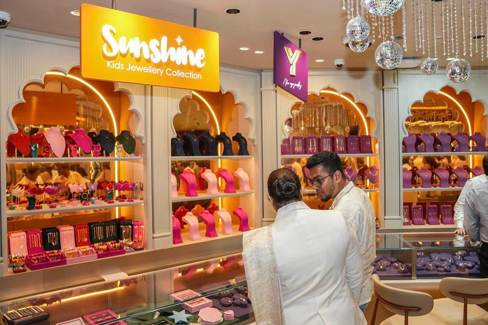 The Sunshine and Y collections for children and youth at Bhima Jewellers’ Little India store in Singapore.