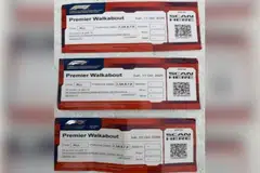 The invalid Formula 1 Singapore Grand Prix tickets found on Daver Arish Adil.
