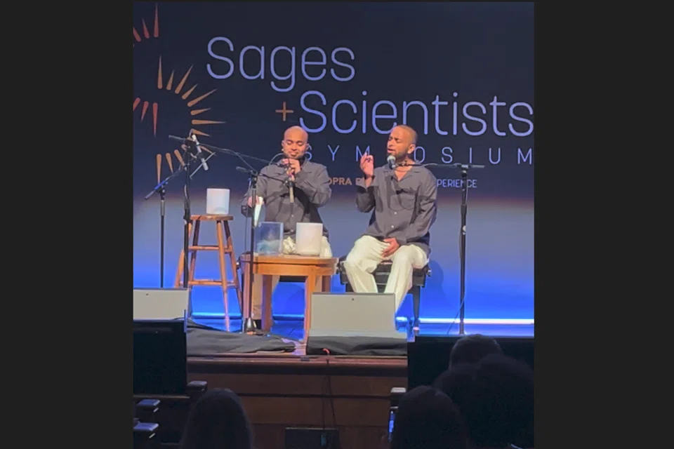 The Bala Boys performing at the Sages & Scientists Symposium at Harvard University in Sep 2024.