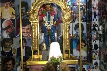 Fan Celebrates Rajinikanth’s 50 Years in Cinema with Temple Rituals