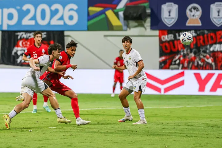 Singapore playing against Timor Leste.