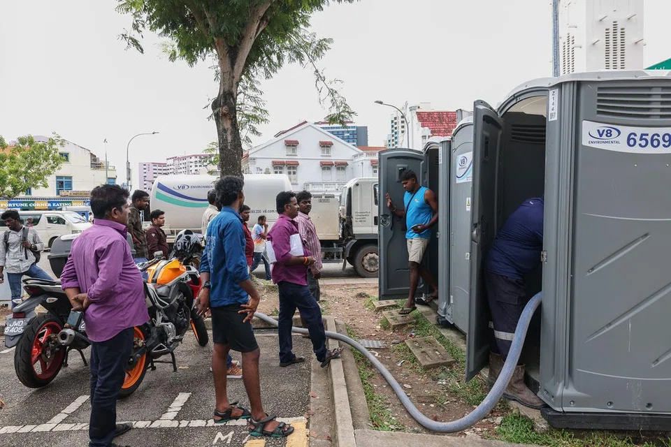 The portable toilets are reportedly cleaned twice a day on weekends, which some say isn’t enough.