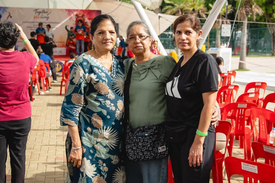 Balbir Kaur, Gurbachan Kaur and Sukhdev Kaur, who attended the event with their families.