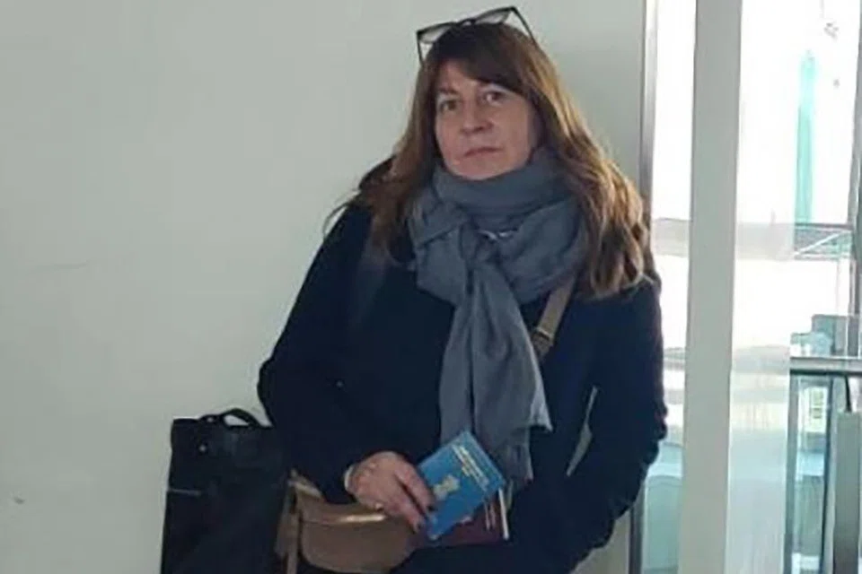 French journalist Vanessa Dougnac, who is married to an Indian citizen, waiting for her flight to Paris on Feb 16. She was compelled by the Indian authorities to leave the country after 23 years of reporting in India.