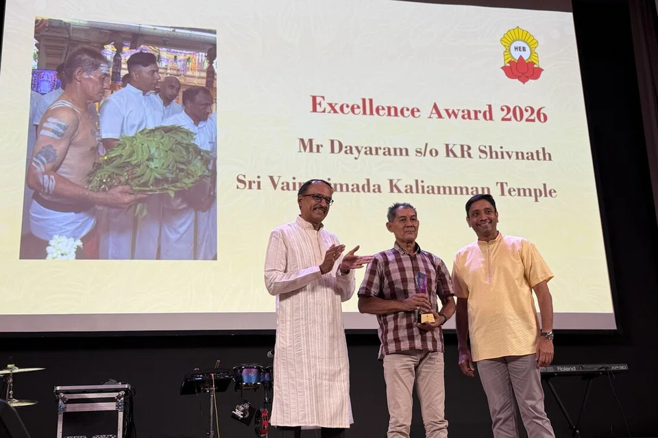 Mr Dayaram Shivnath has been a SVKT volunteer for over 20 years and received the 2026 Excellence Award at the HEB Awards Ceremony.