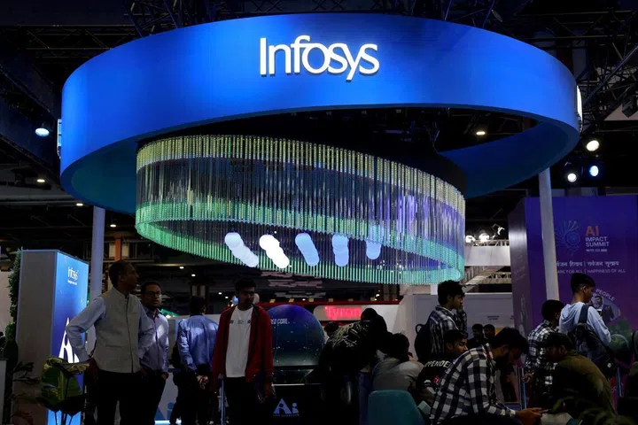 Major firms, including Infosys, fell sharply as analysts warned AI spending could reduce demand for conventional IT services.