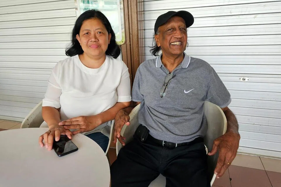 S. Rajagopal with his wife Melody Felipe.