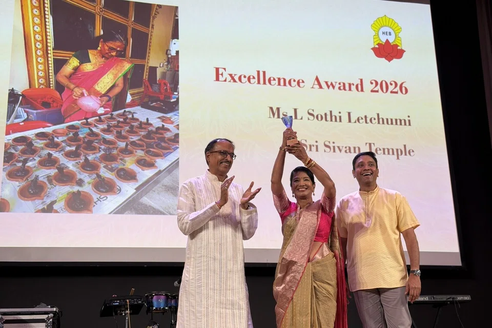 Ms Sothi Letchumanan has been a SST volunteer for the past 20 years and received the 2026 Excellence Award at the HEB Volunteer Awards Ceremony on Aug 29.