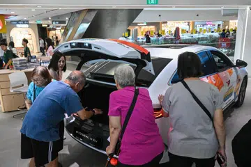The BYD showroom at Tampines 1 mall