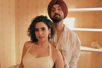 Diljit Dosanjh and Sanya Malhotra.