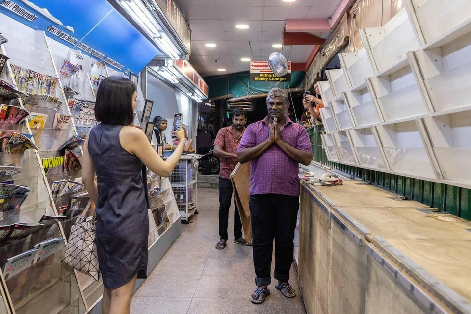 Mr Periathambi Senthilmurugan greeting customers who visited the store in droves last weekend.