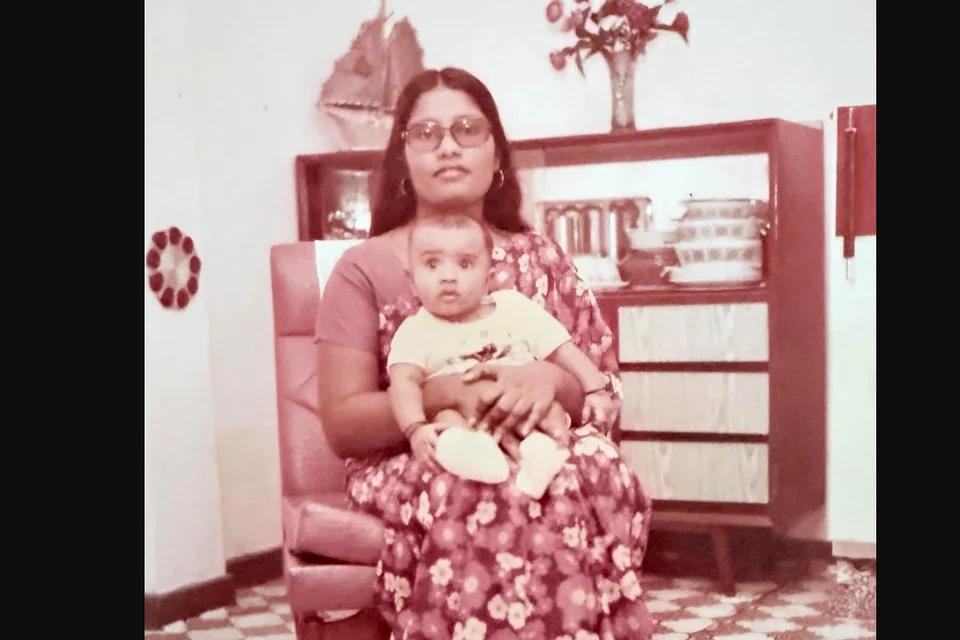Mr Dinesh Vasu Dash with his mother Sulochana Kurup.