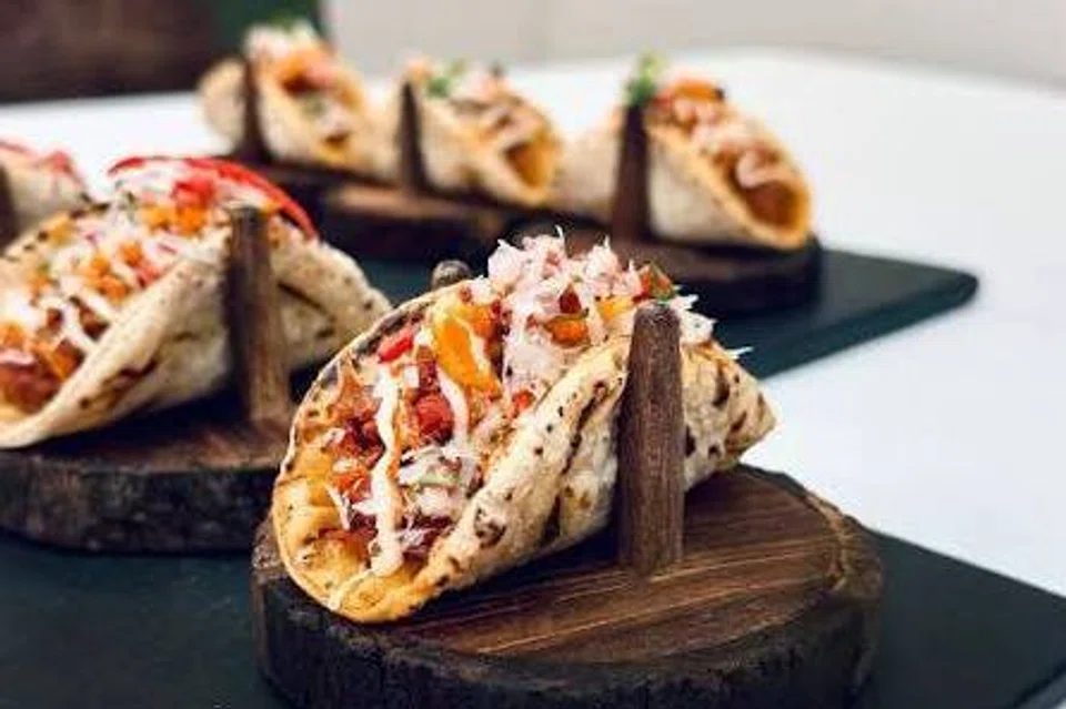 Indian Accent’s Pulled Jackfruit Phulka Tacos