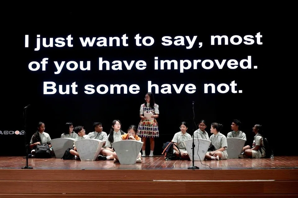 A scene from the play performed by Yishun Town Secondary School