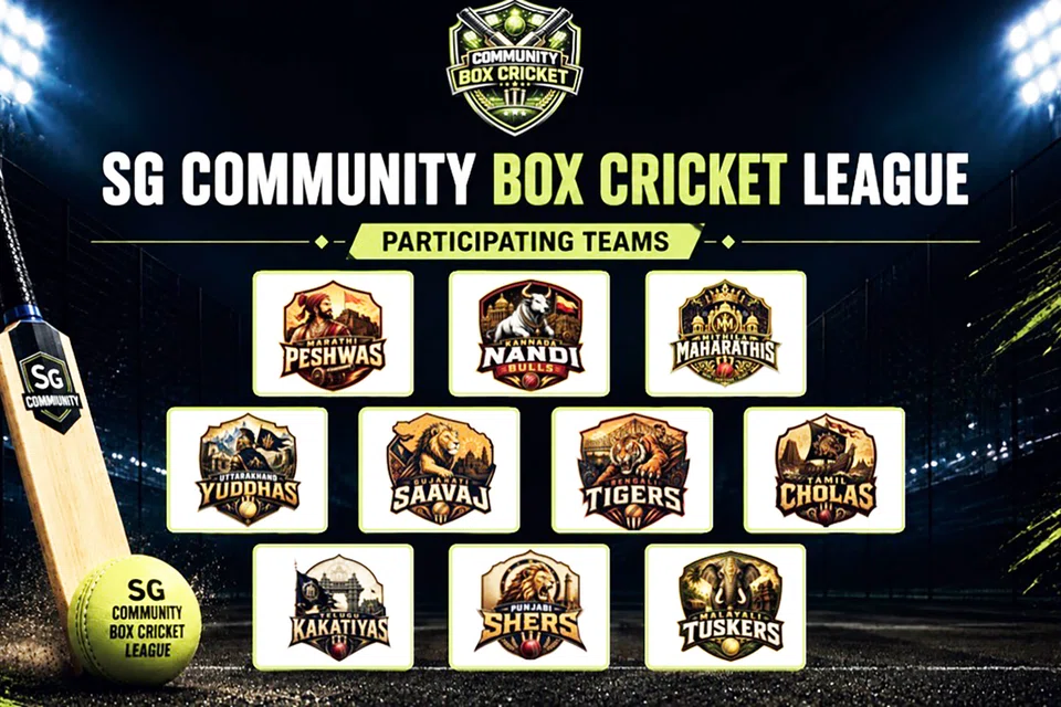 The participating franchises, who paid S$600 each to enter the tournament, draw inspiration from India’s rich regional heritage.