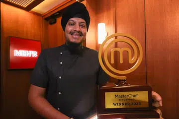 Chef Inderpal Singh with his Masterchef trophy.
