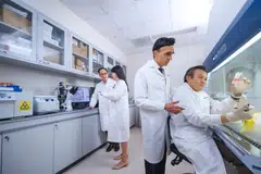 Dr Jodhbir Mehta (centre) with his team at the Singapore National Eye Centre.