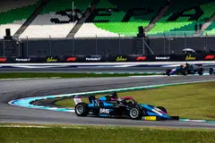 Kareen Kaur on track at the Formula Trophy Malaysia with Evans GP at the Sepang International Circuit in Kuala Lumpur.