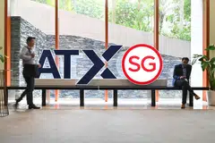 A signage at the ATX Summit held at Capella Hotel in Singapore, May 21, 2026.