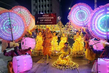 A performance by the Manipuri cultural troupe. 