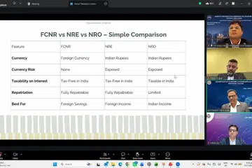 A screenshot from a global webinar organised by the ICAI Singapore Chapter.