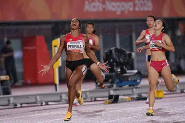 Shanti Pereira clinched the 200m gold at the Asian Games in a season’s best 22.78sec.