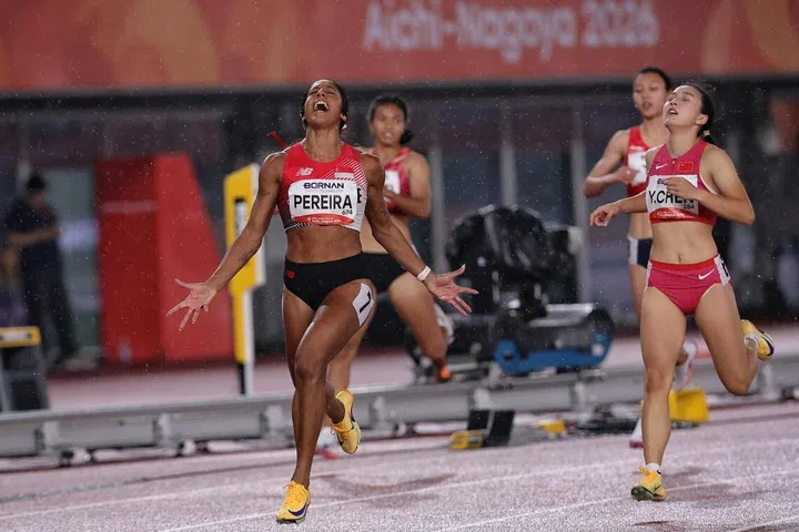 Shanti Pereira clinched the 200m gold at the Asian Games in a season’s best 22.78sec.