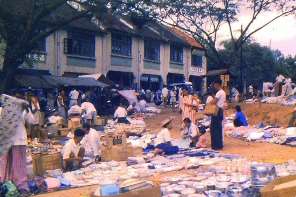 (Left) Holland Village in the old days, where vendors would set up ad hoc spaces to sell goods. (Below) Pet-friendly amenities at the One Holland Village mall, which opened last December.