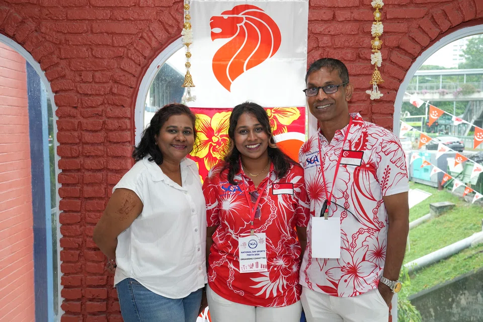 Diana Estella Peter (middle), 26, and her parents, Suujatha Nandita Peter, 51, and Peters Illamaran Subbrayan, 52.