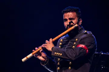 Acclaimed Indian flautist and composer Rajeev Prasanna.
