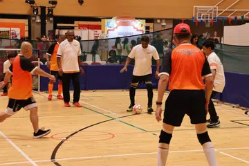 Orange Valley’s Walking Football team playing at the 2026 15M Health Games at NHG Healthiverse, on 30 May where they won Gold, Silver and Bronze medals. 