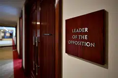 Entrance of the office of the Leader of the Opposition in Parliament House.