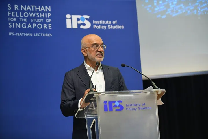 Mr Piyush Gupta speaking at the 17th IPS-Nathan Lecture Series on Nov 3.