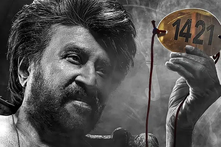A poster of Coolie featuring Rajinikanth.