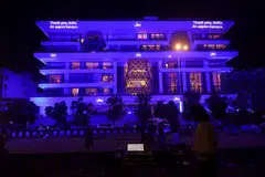 Gulita, the home of Isha Ambani, is lit up after the listing of Jio Platforms IPO in Mumbai, India, October 28, 2026.