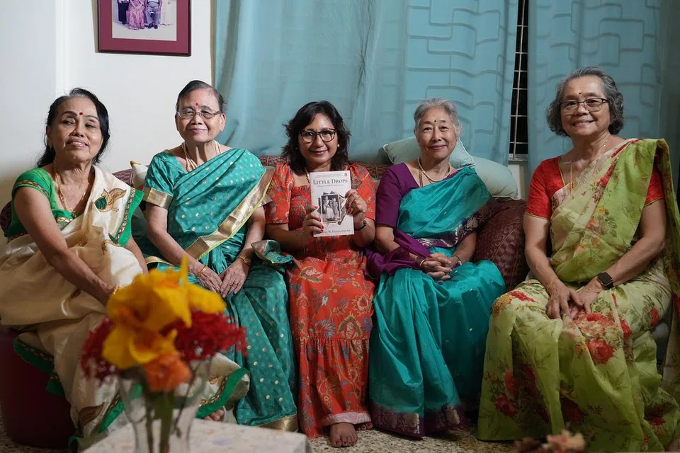 (From left) Madam Thangah Koh, Madam Jane Devasahayam, Dr Theresa Devasahayam, Madam Manoranjitham Param and Madam Saraswathi Nagalingam.