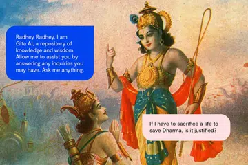 A message from the Bhagavad Gita generated by GitaGPT.