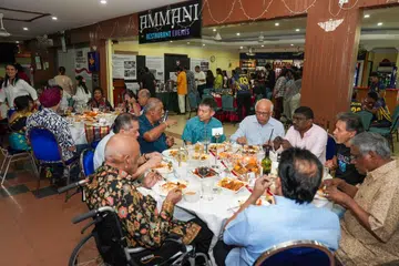 Special guests at the Tamil Sinhala New Year Celebration including MP Shawn Loh.