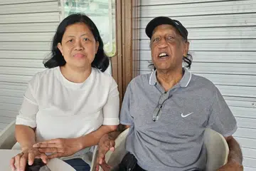 S. Rajagopal and wife Melody at the Ceylon Sports Club in July 2024.