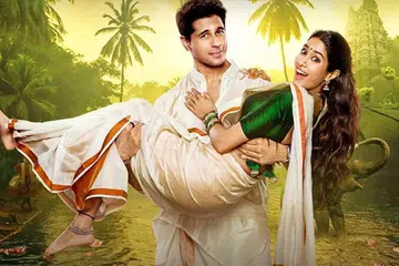 Poster of Param Sundari, starring Janhvi Kapoor and Sidharth Malhotra.