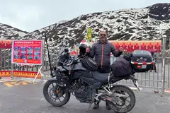 Mr Muthya P Narayanachar rode through seven countries for his 55-day long journey from Hyderabad to Singapore.