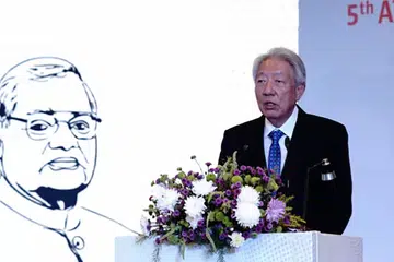 Temasek Chairman Teo Chee Hean delivering the Atal Bihari Vajpayee Memorial Lecture.