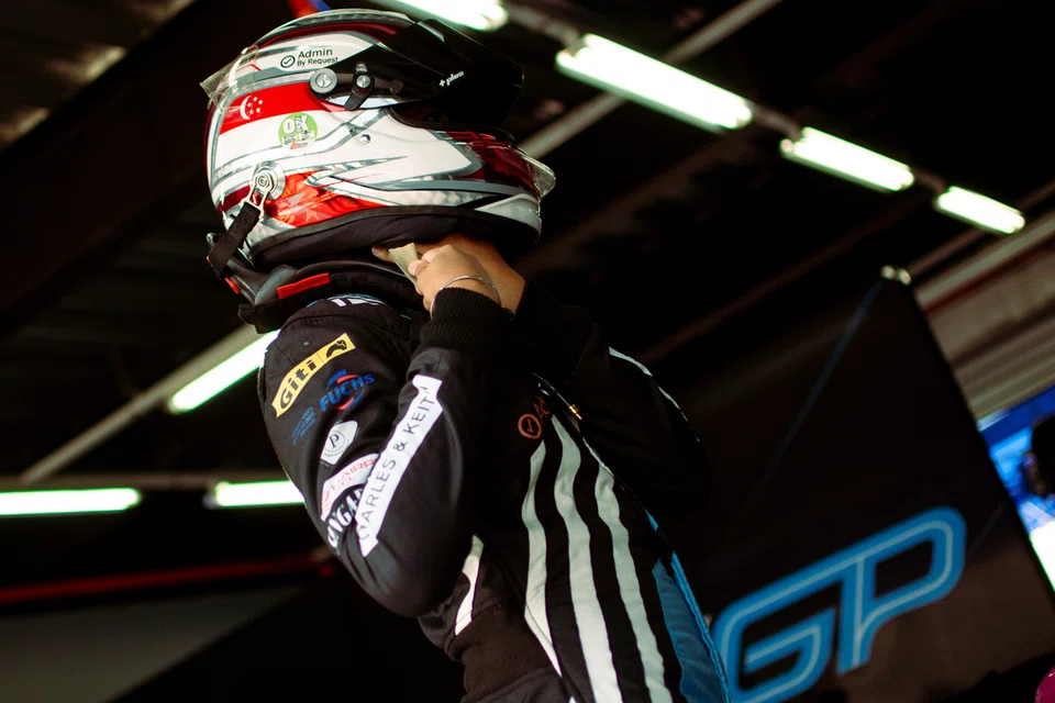 F4 driver Kareen Kaur suiting up for the first race of Formula Trophy Malaysia in Sepang International Circuit.