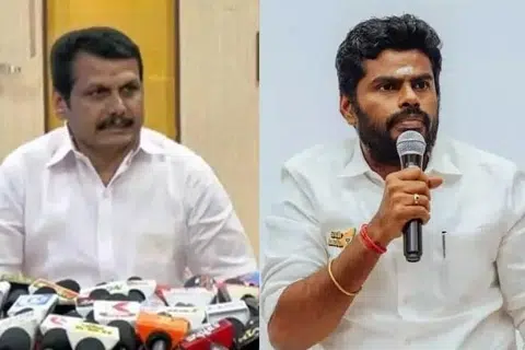 விஜய் கூட்டமேடையில் செருப்பு வீசப்பட்ட சம்பவம் தமிழக வெற்றிக் கழகக் கட்சியினராலேயே நிகழ்த்தப்பட்ட சம்பவம் என்று முன்னாள் அமைச்சர் செந்தில் பாலாஜி தெரிவித்துள்ளார்.