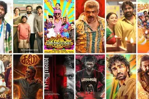 வெற்றிபெற்ற படங்களின் சுவரொட்டிகள்.