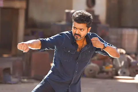 ‘ஐனநாயகன்’ படத்தில் விஜய் தோன்றும் காட்சி.