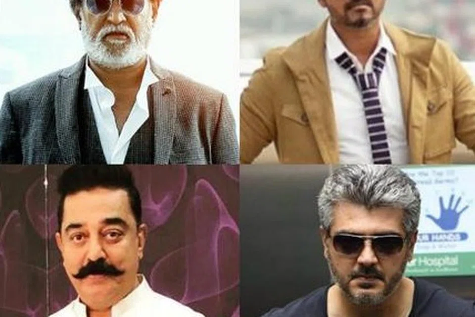 நடிகர்கள் ரஜினி, கமல், விஜய், அஜித்.