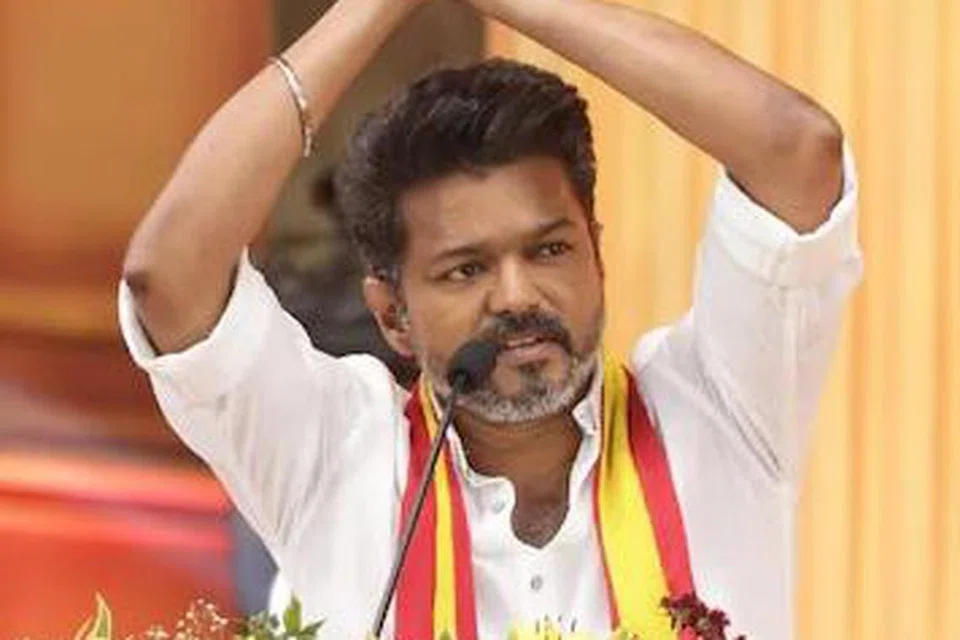 நடிகரும் தமிழக வெற்றிக் கழகத் தலைவருமான விஜய்.