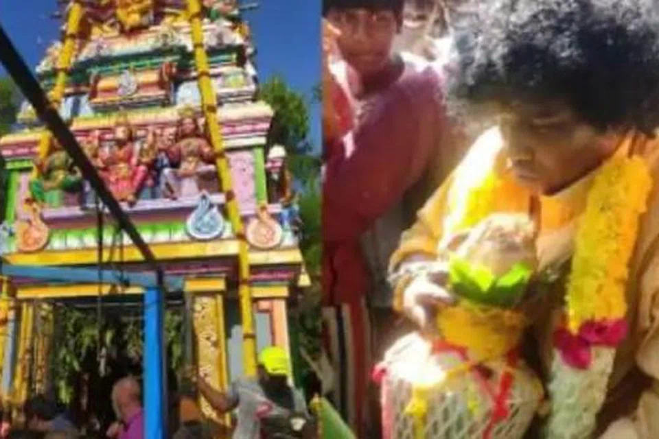 தாம் கட்டியுள்ள வாராகி கோவிலுக்கு நேரம் கிடைக்கும்போதெல்லாம் வந்து செல்கிறார் யோகி பாபு.