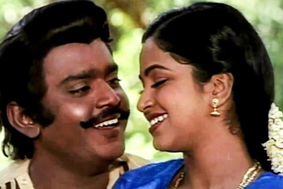 விஜயகாந்த், ராதிகா.